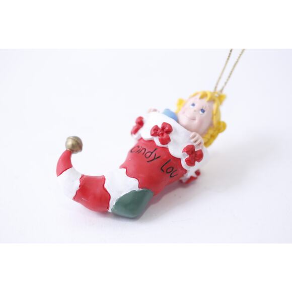 Hallmark, Dr. Seuss, Cindy Lou, Who In Stocking, Ornament, Christmas, Vintage, H - Picture 1 of 3